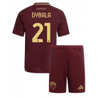 Camiseta AS Roma Paulo Dybala #21 Primera Equipación Replica 2024-25 para niños mangas cortas (+ Pantalones cortos)